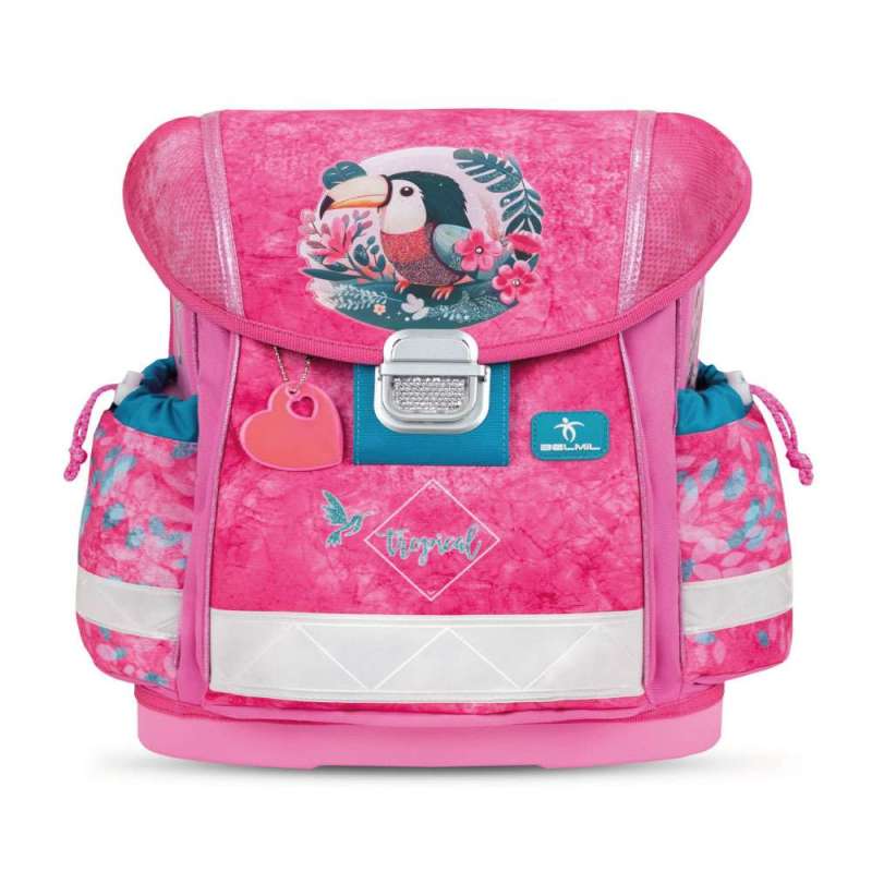BELMIL Schulranzen CLASSY Set 4 tlg für Mädchen, Belmil Designs Tropical Toucan BELMIL Schulranzen CLASSY Set 4 tlg für Mädchen, Belmil Designs Tropical Toucan