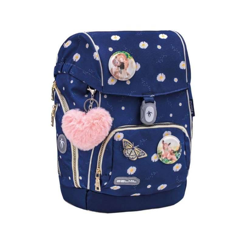 BELMIL Schulranzen COMFY PLUS Set 5 tlg für Mädchen, Belmil Designs Daisy