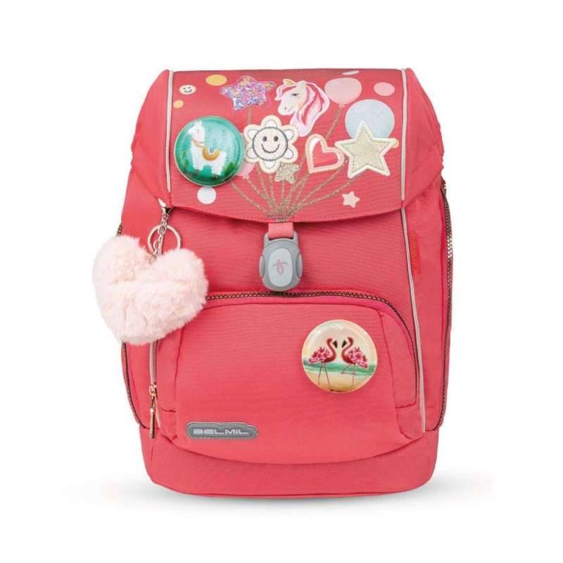 BELMIL Schulranzen COMFY PLUS Set 5 tlg für Mädchen, Belmil Designs Rose Quartz