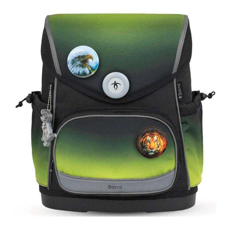BELMIL Schulranzen COMPACT PLUS Set 5 tlg für Jungen, Belmil Designs Black Green BELMIL Schulranzen COMPACT PLUS Set 5 tlg für Jungen, Belmil Designs Black Green