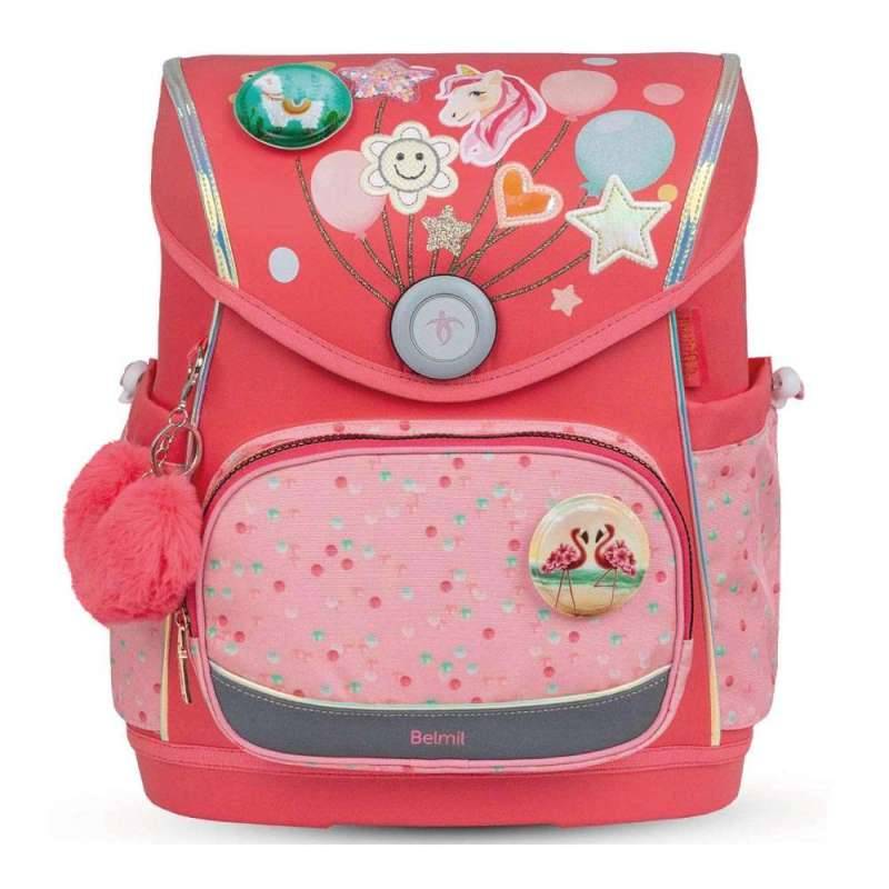 BELMIL Schulranzen COMPACT PLUS Set 5 tlg für Mädchen, Belmil Designs Rose Quartz