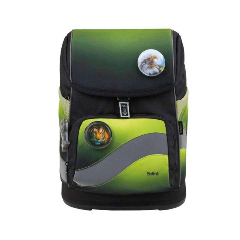 BELMIL Schulranzen SMARTY PLUS Set 5 tlg für Jungen, Belmil Designs Black Green