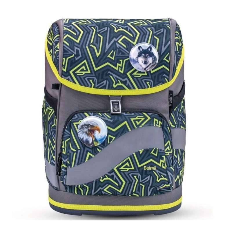 BELMIL Schulranzen SMARTY PLUS Set 5 tlg für Jungen, Belmil Designs Iguana
