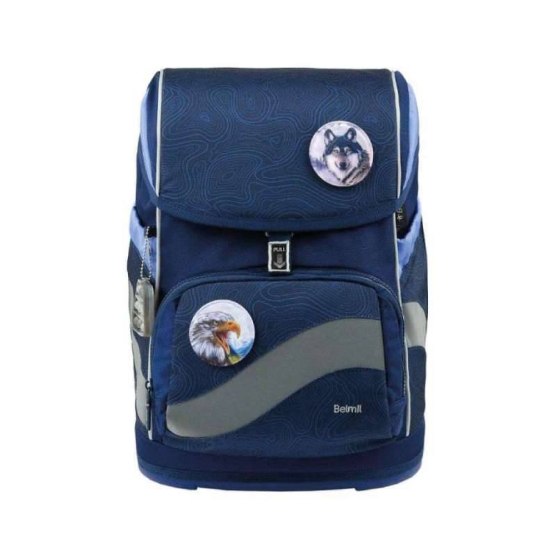 BELMIL Schulranzen SMARTY PLUS Set 5 tlg für Jungen, Belmil Designs Topographic