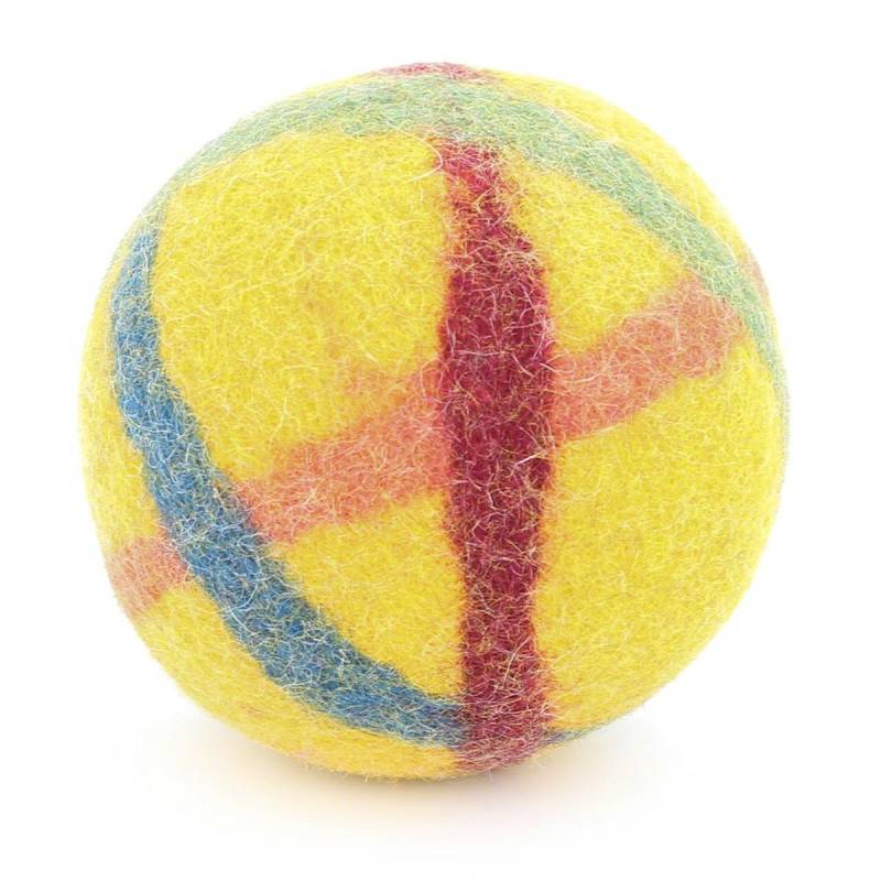 Baby Filzball mit Glöckchen - sonnengelb 9 cm Baby Filzball mit Glöckchen - sonnengelb 9 cm
