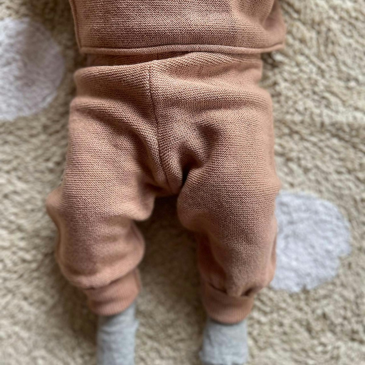 Baby Hose aus Merino-Feinstrick, rose 50/56