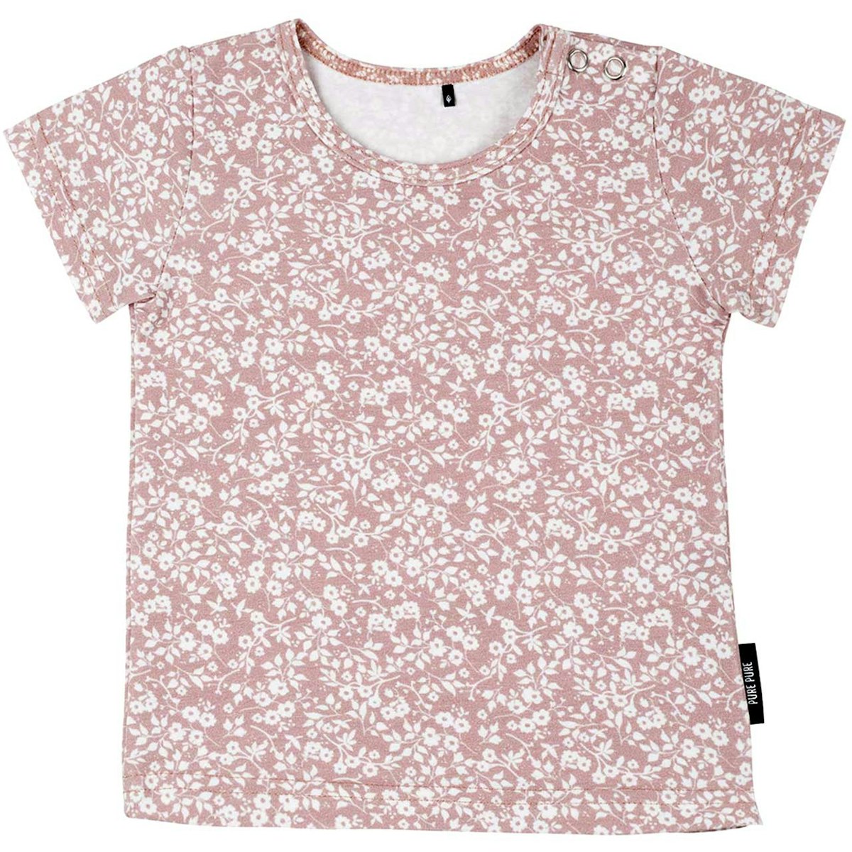 Baby Jersey Shirt kurzarm Blumen altrosa 80
