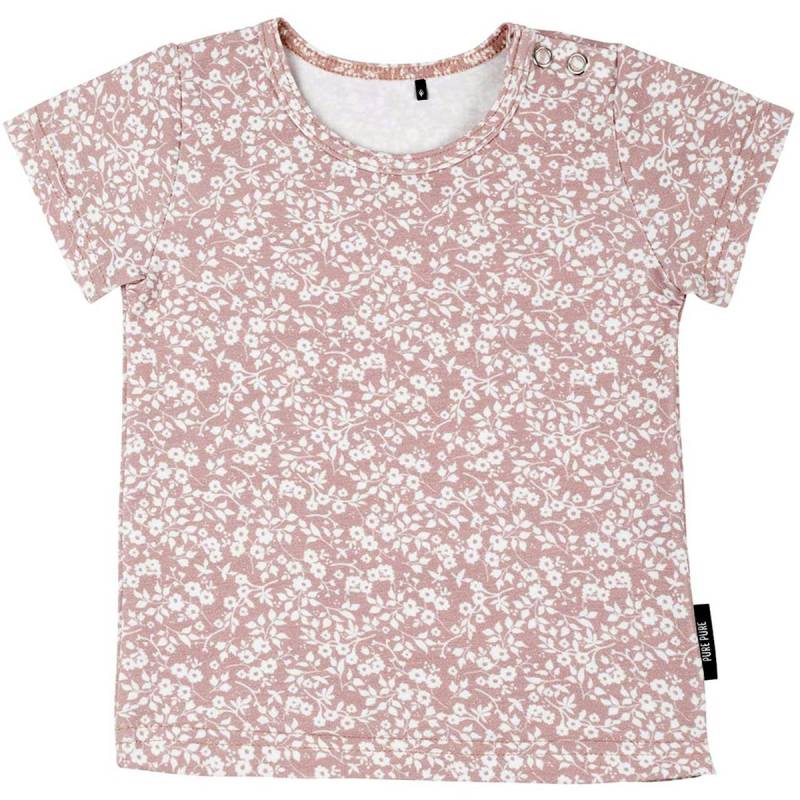 Baby Jersey Shirt kurzarm Blumen altrosa 86