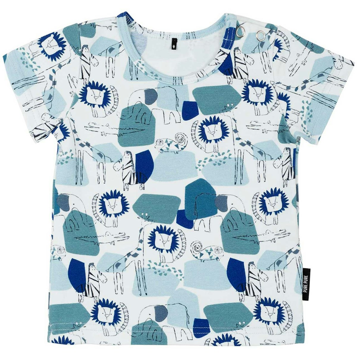 Baby Jersey Shirt kurzarm Tiere jeans-blau 86