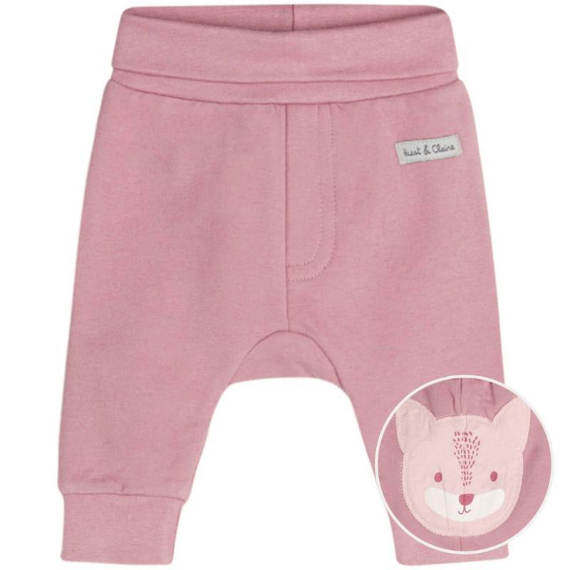 Baby Jogginghose Waldtiergesicht rosa 74