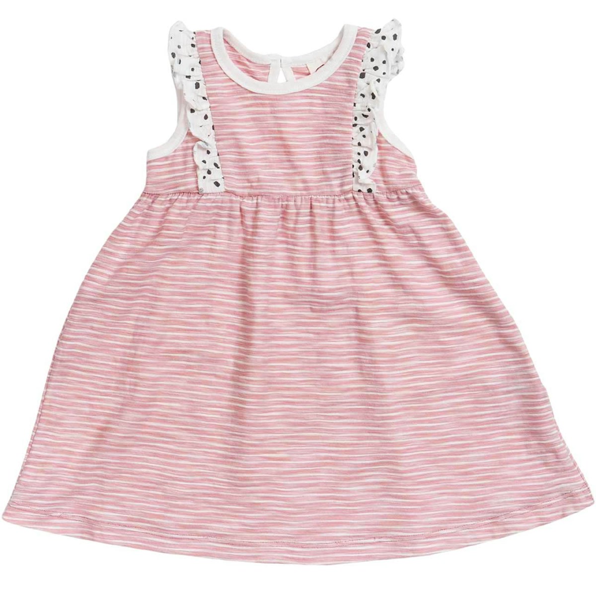Baby Kleid Sommer ohne Arm rosa geringelt 62/68