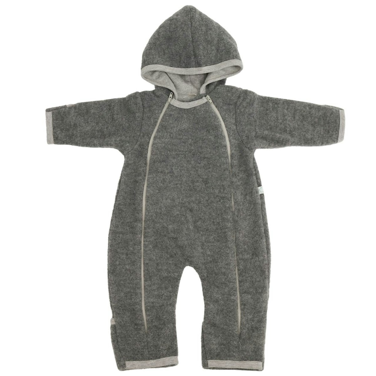 Baby Overall Woll-Fleece anthrazit 50/56