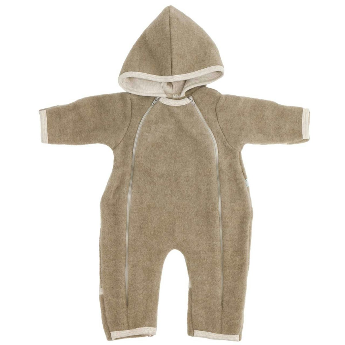 Baby Overall Woll-Fleece beige melange 62/68
