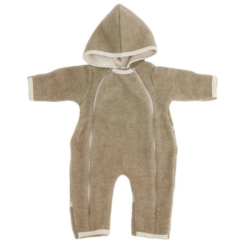 Baby Overall Woll-Fleece beige melange 62/68