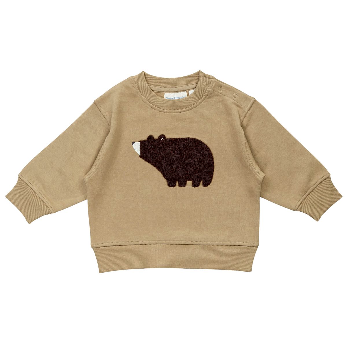 Baby Sweater beige mit Bär Aufnäher 80/86 Baby Sweater beige mit Bär Aufnäher 80/86