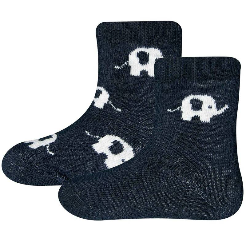 Baby Thermo Socken 2er Pack Elefanten navy 16/17
