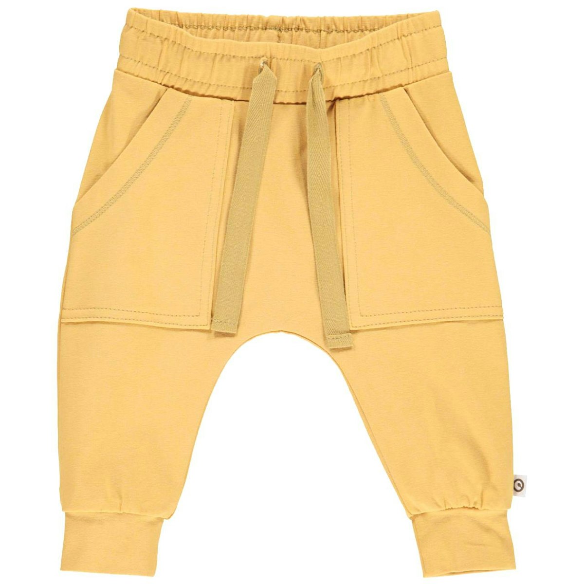Babyhose große Taschen zimt-gelb 92