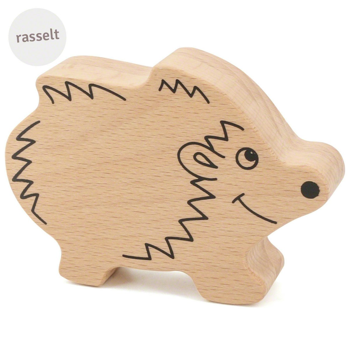 Babyrassel aus Holz ab 6 Monate – Igel