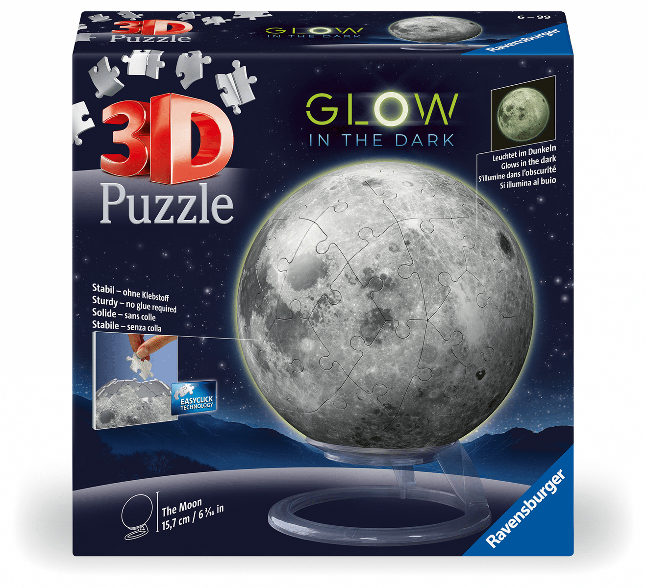 Ravensburger - Puzzle 3D / Mond / glow in the dark