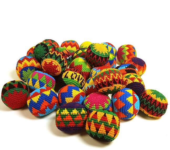 Ballaballa - Foot Bag Rasta Muster klein 6cm