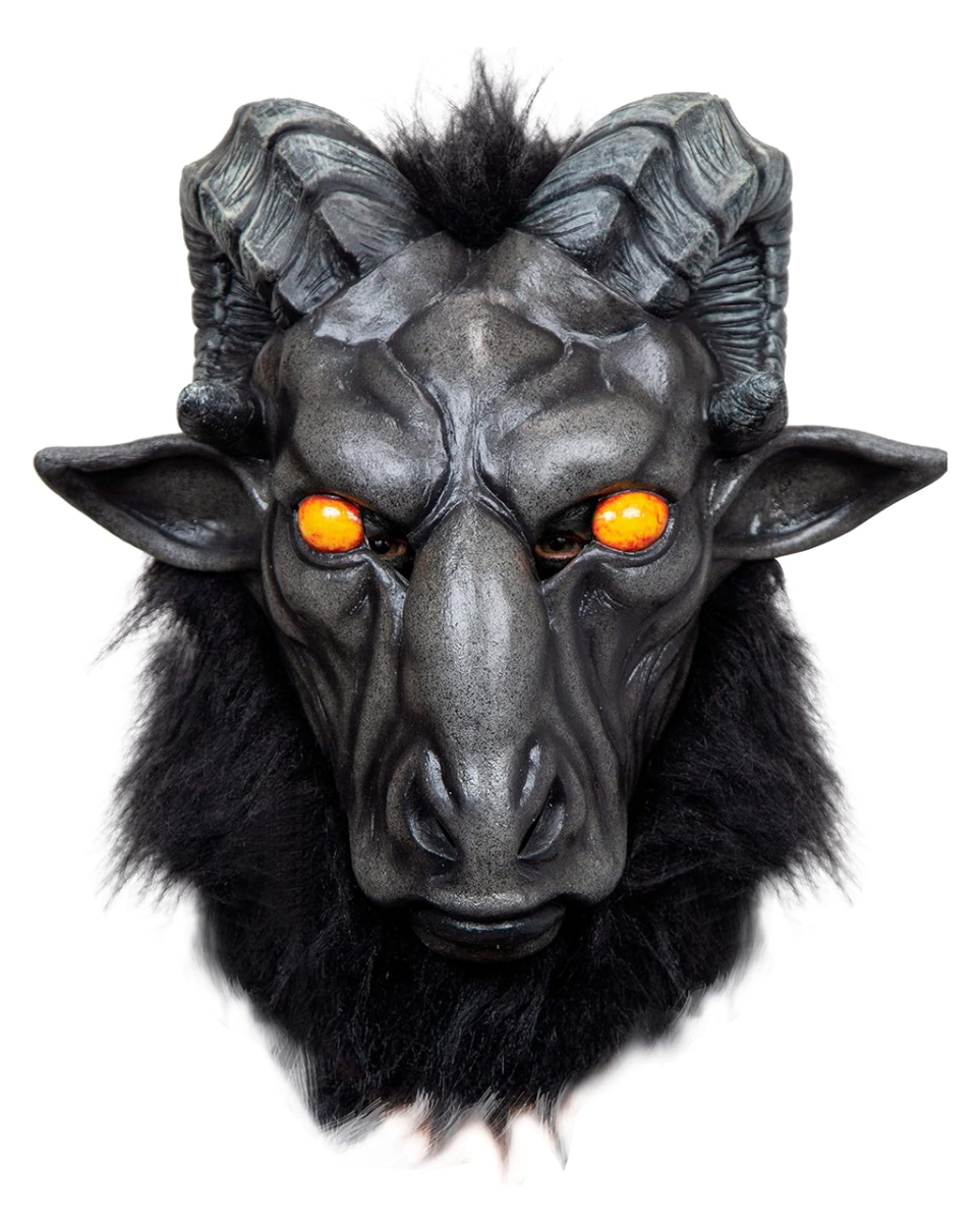 Baphomet Maske mit Kunsthaar