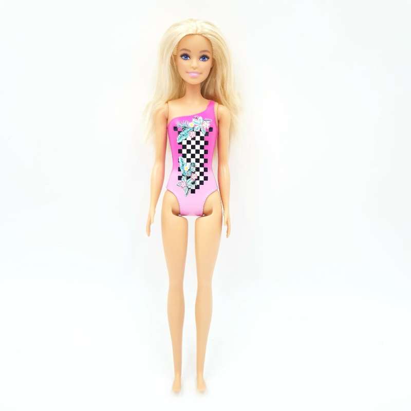 Barbie Puppe Strand - Rosa Badeanzug