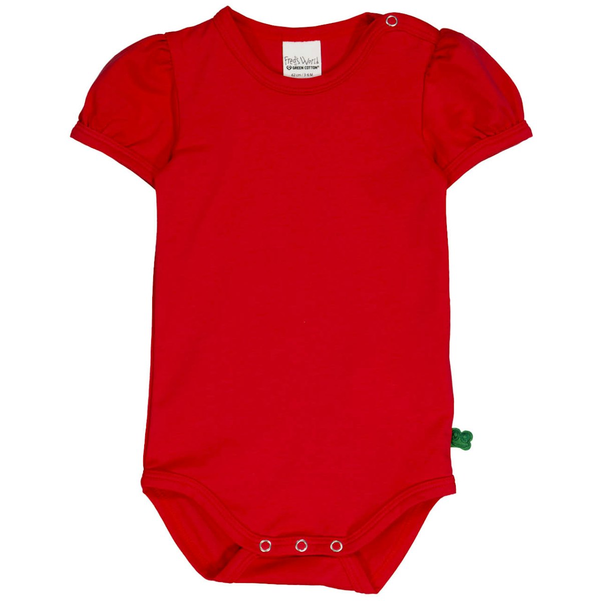 Basic Body kurzarm Puffärmel rot 80