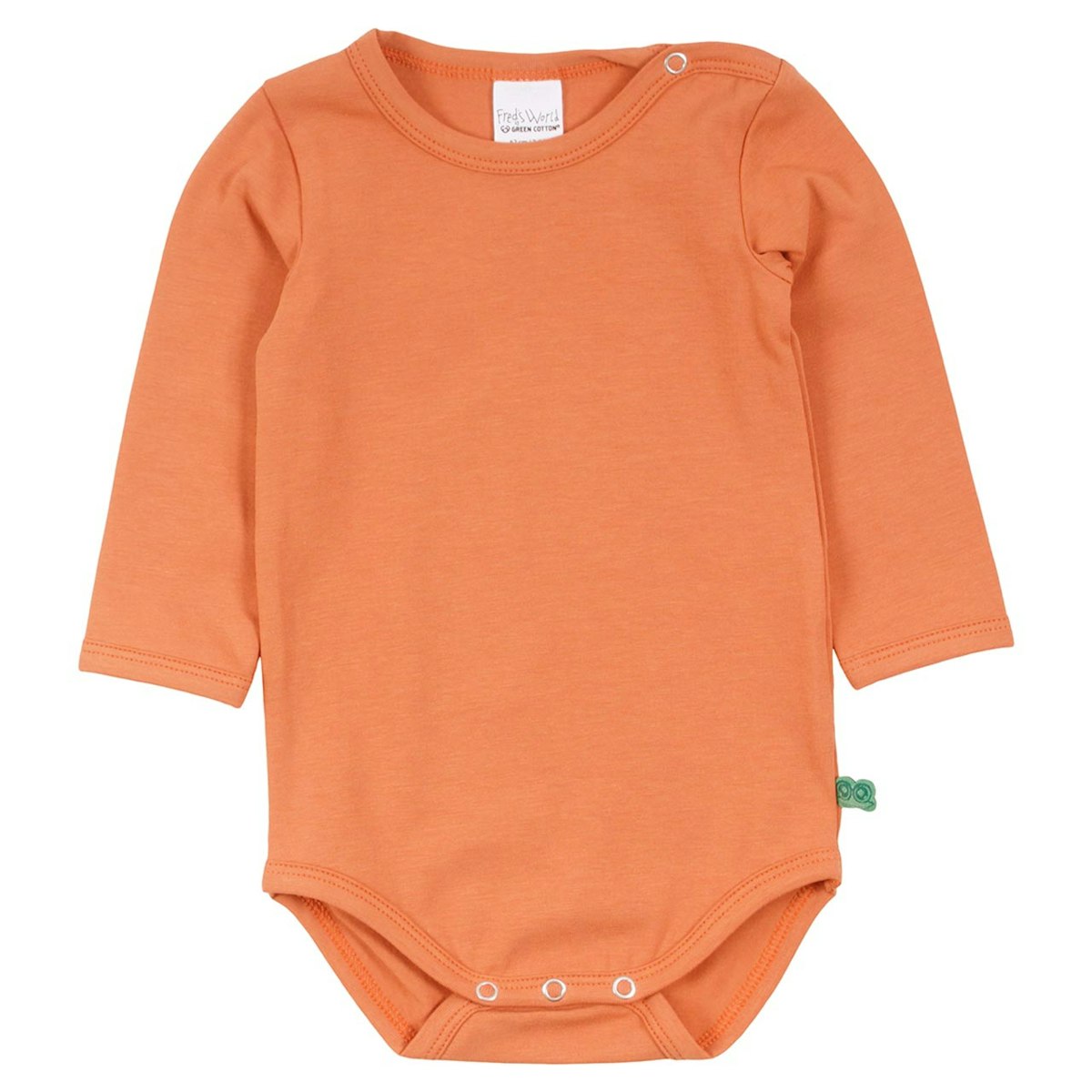 Basic Body langarm in kräftigem aprico-orange 86