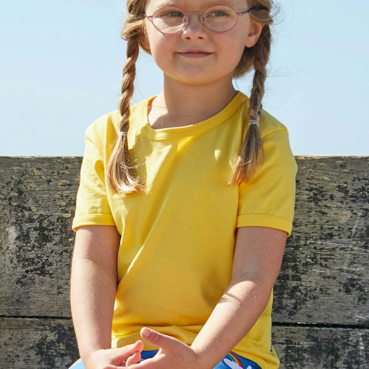 Basic T-Shirt kurzarm gelb 86