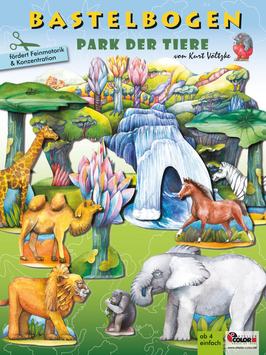 Bastelbogen Park Der Tiere