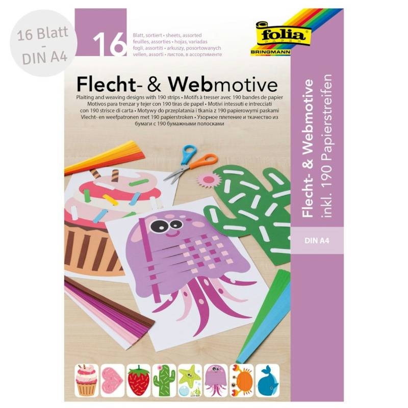 Bastelset "Flecht- und Webmotive" DIN A4 - 16 Blatt Bastelset "Flecht- und Webmotive" DIN A4 - 16 Blatt