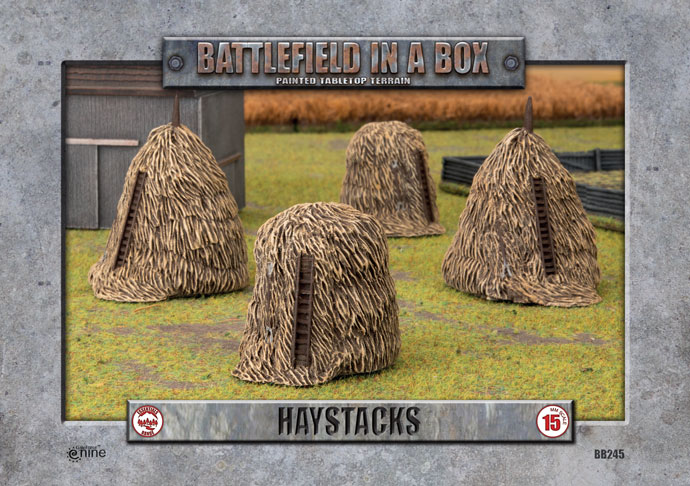 Battlefield in a Box Haystacks (4) 15mm Flames of War Tabletop Gelände