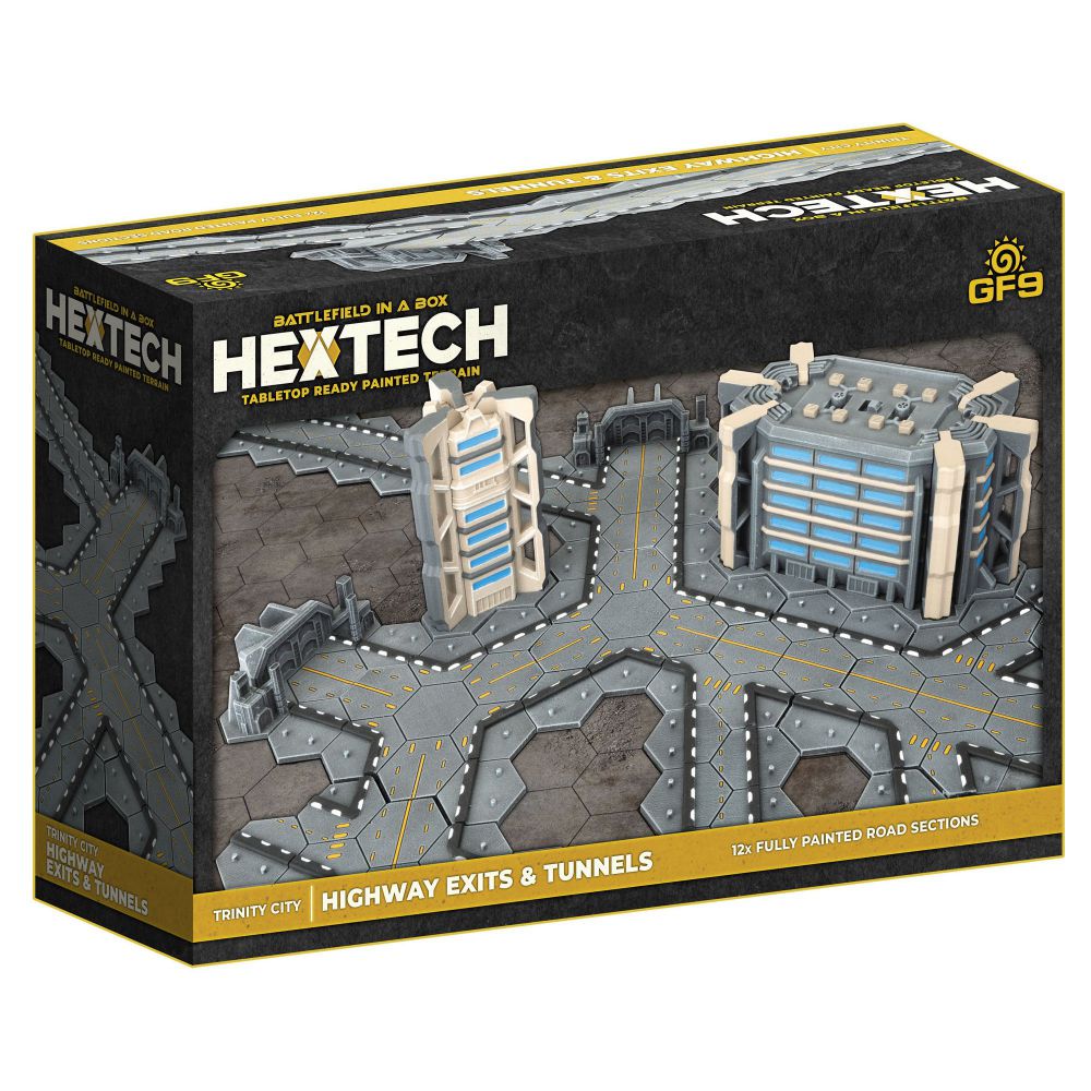 Battlefield in a Box Hextech Trinity City Highway Exits and Tunnels Battletech
