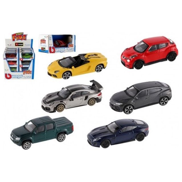 Bauer - 18-30010H - Bburago  Street Fire - Die Cast Fahrzeuge, 1:43, verschiedene Auto-Modelle