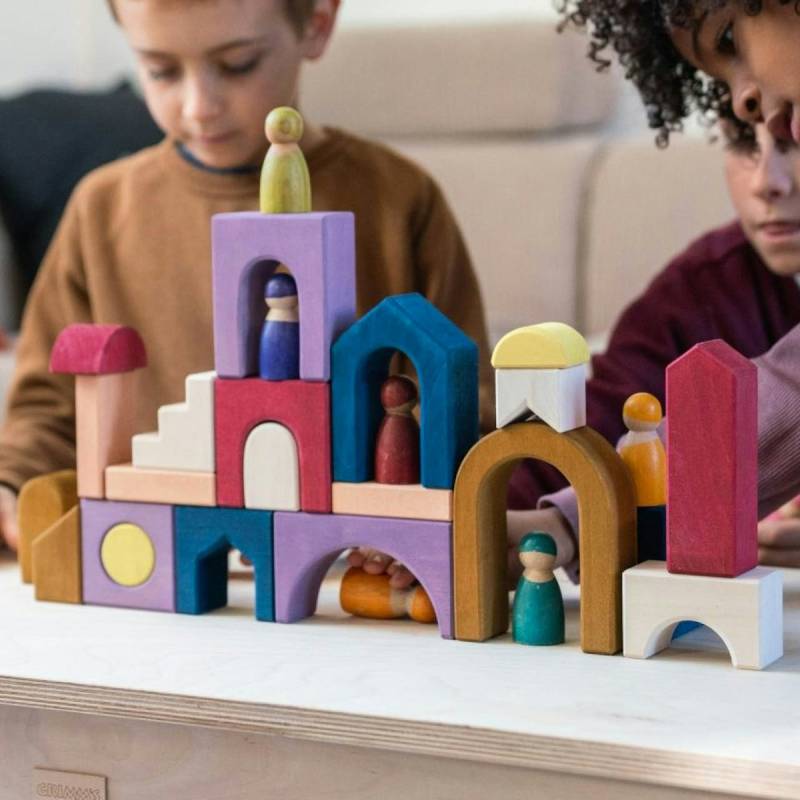 Baukasten Panorama 24 Steine im Rahmen Baukasten Panorama 24 Steine im Rahmen