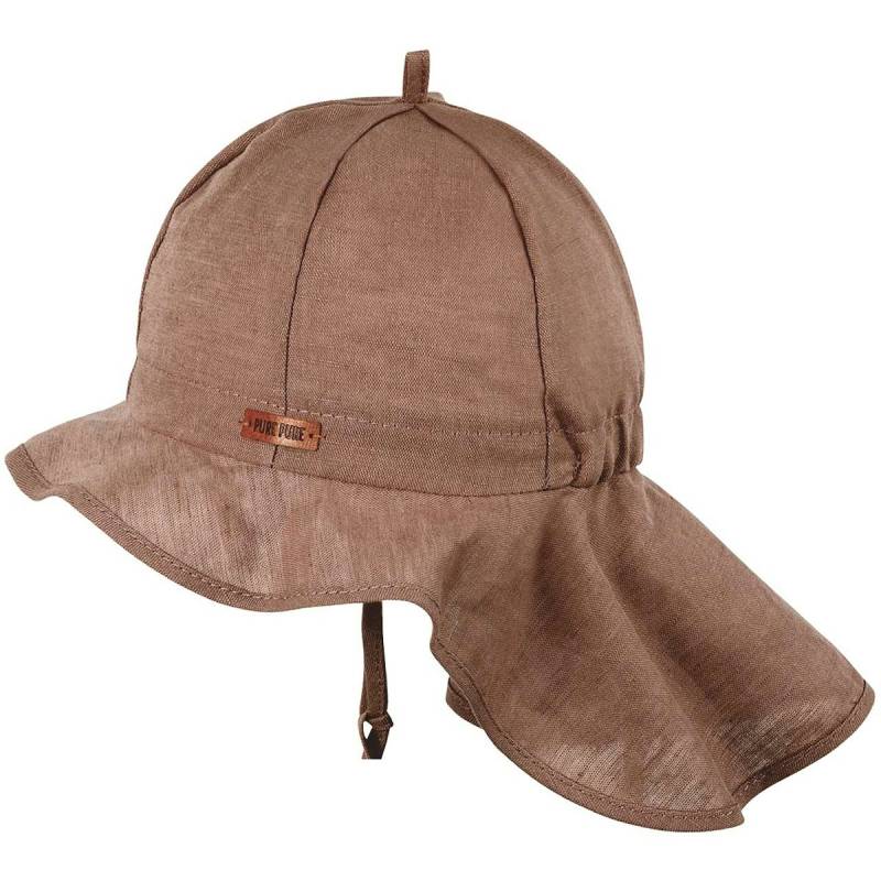 Baumwoll Leinen Mix Sonnenhut Nackenschutz grape-lila 43 Baumwoll Leinen Mix Sonnenhut Nackenschutz grape-lila 43