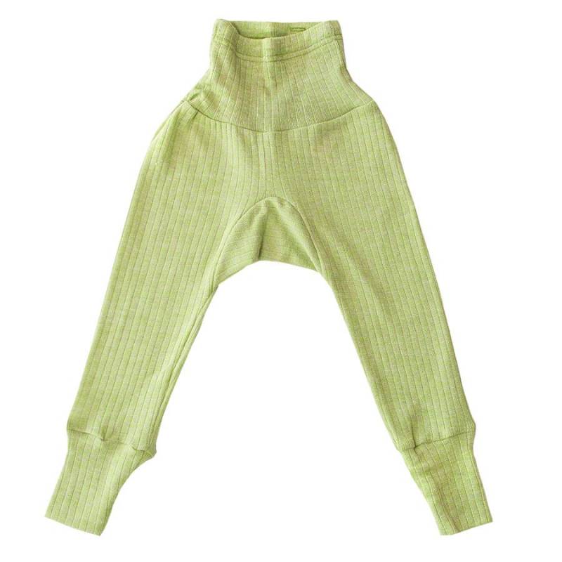 Baumwolle Wolle Seide Leggings grün meliert 86/92 Baumwolle Wolle Seide Leggings grün meliert 86/92