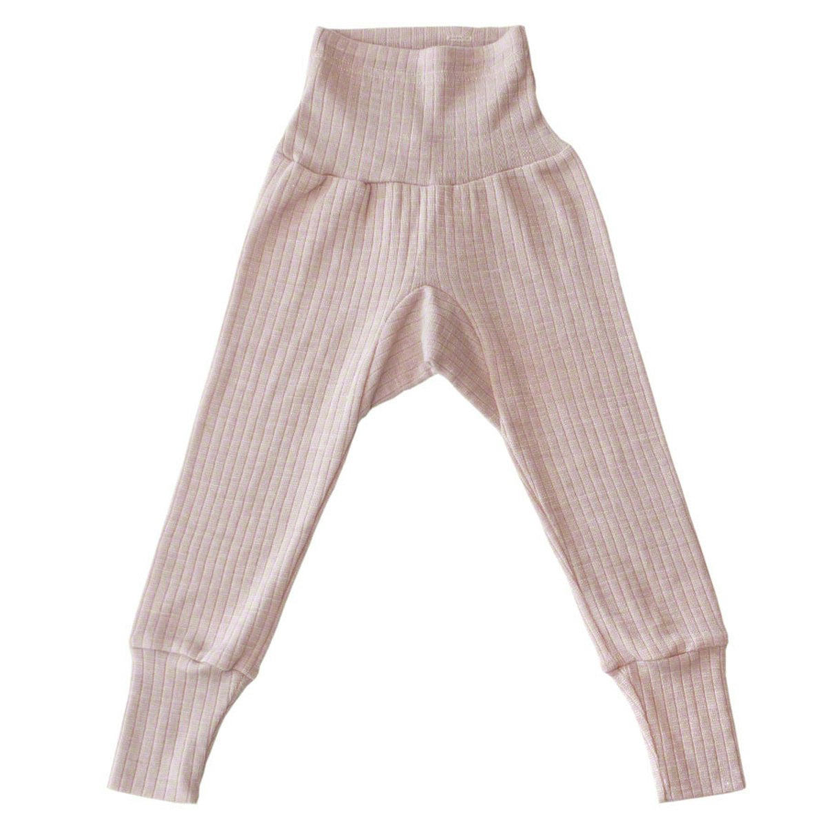 Baumwolle Wolle Seide Leggings rosa meliert 50/56