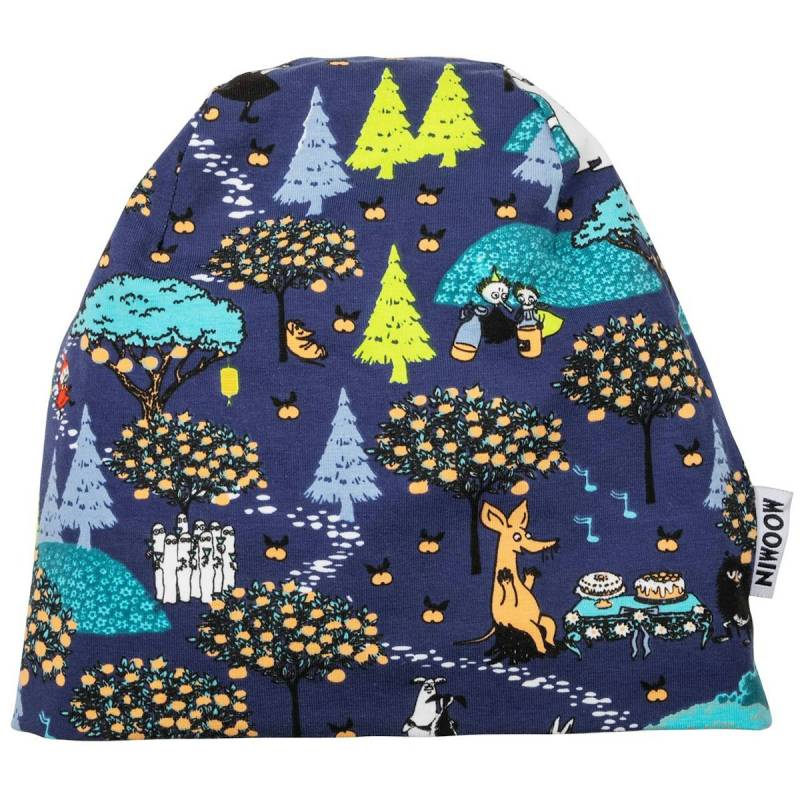 Beanie Mumin-Motive dunkelblau 48/50