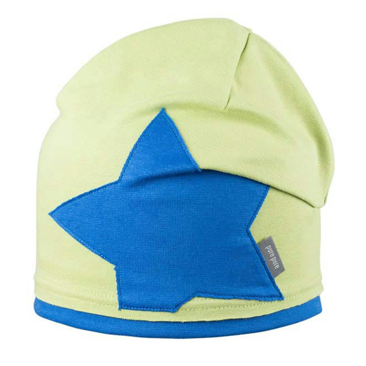Beanie Stern Aufnäher grün-blau 45/47