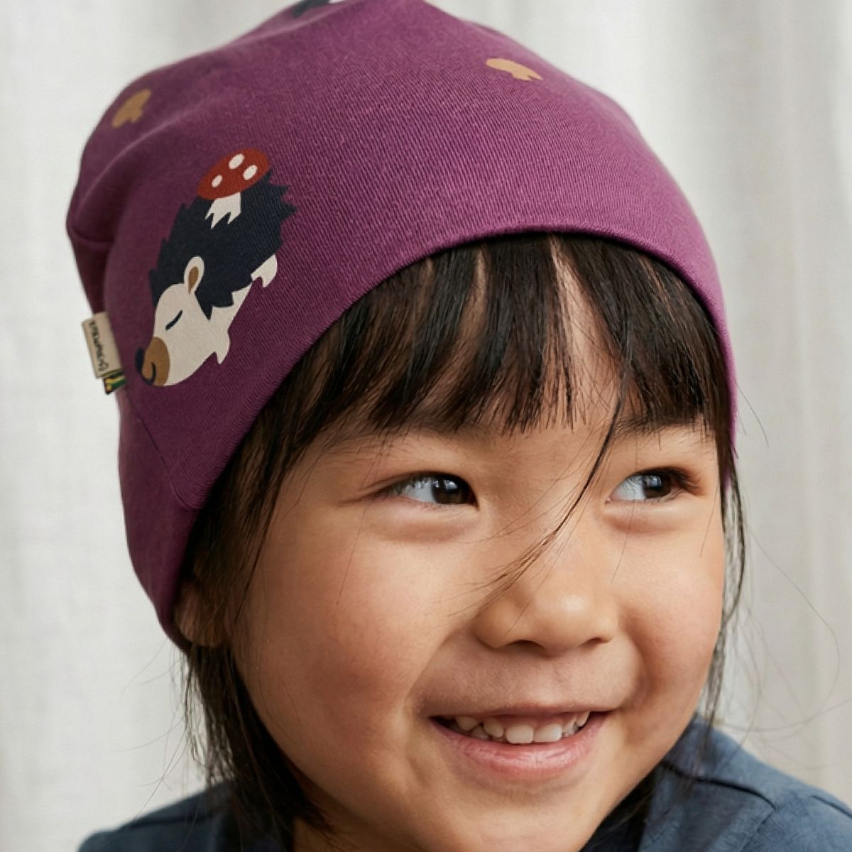 Beanie gefüttert Igel lila 52/54