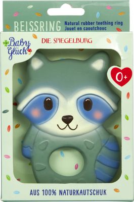 Beißring aus Naturkautschuk Waschbär - BabyGlück