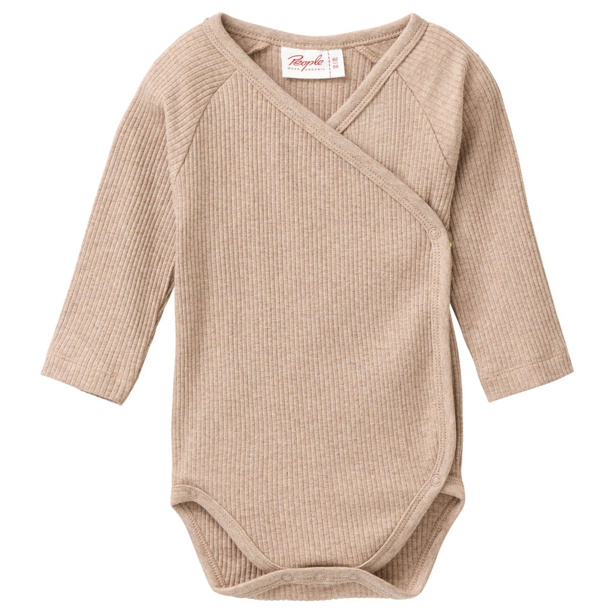 Bequemer Wickelbody langarm beige 62/68