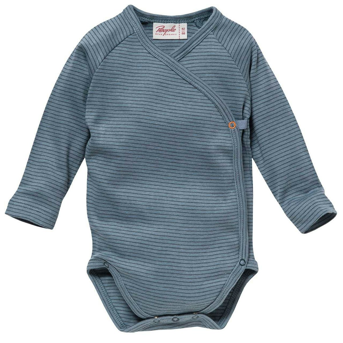Bequemer Wickelbody langarm ozeanblau 50/56