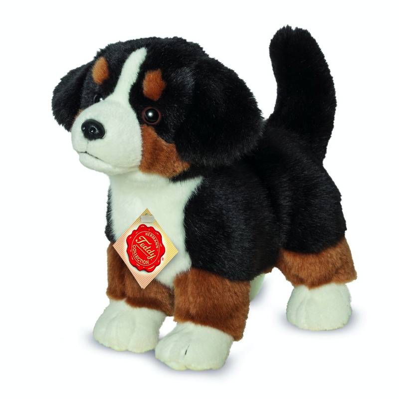Berner Sennenhund Welpe Kuscheltier schwarz handgefertigt 25x11x23cm Kuscheltiere