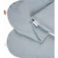 Bezug für Stillkissen Waffelmuster graublau (B-Ware)