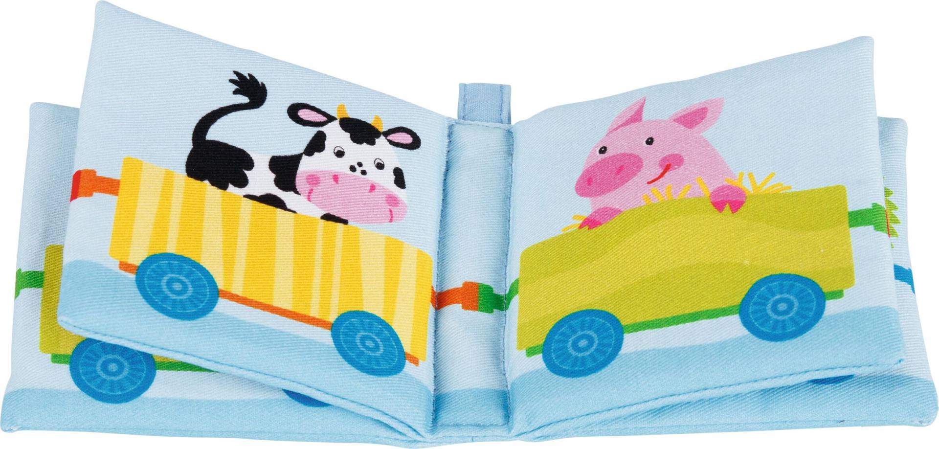 Bilderbuch mit Rassel und Knisterfolie