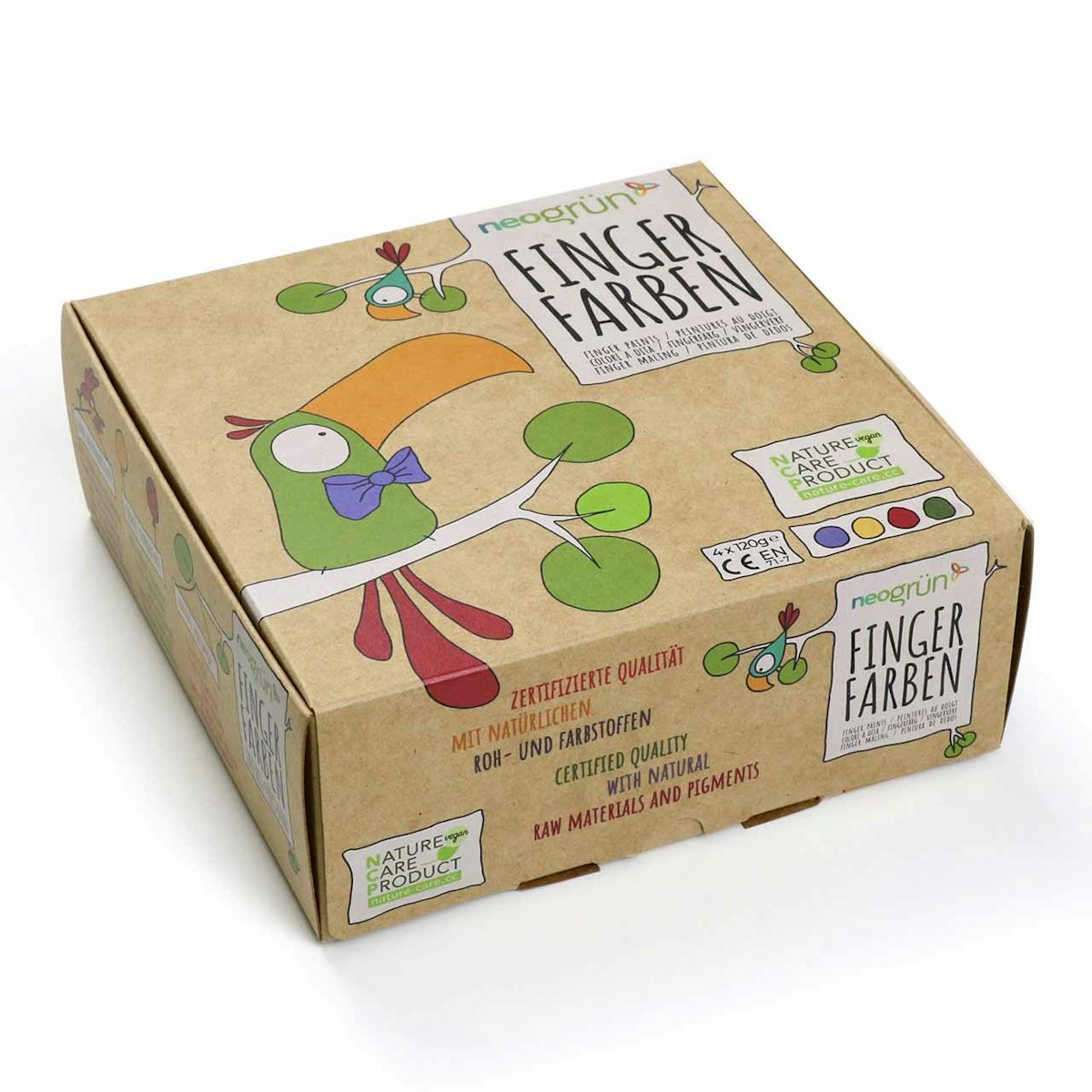 Bio Fingerfarben für klein Kinder 4er Set AKI