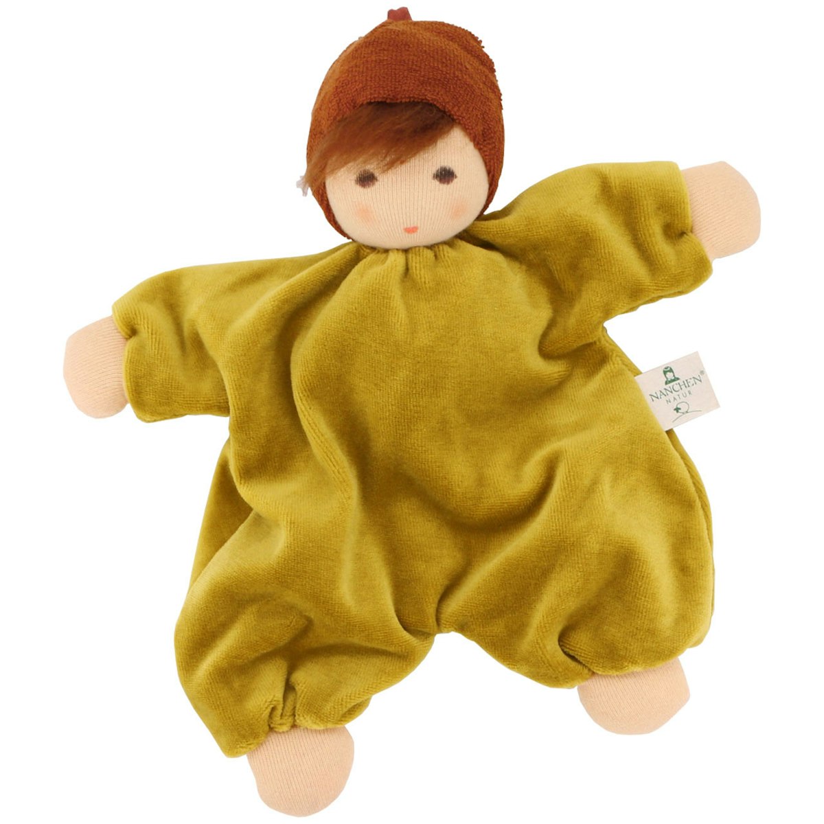 Bio Stoffpuppe Eichenkind 26 cm gold