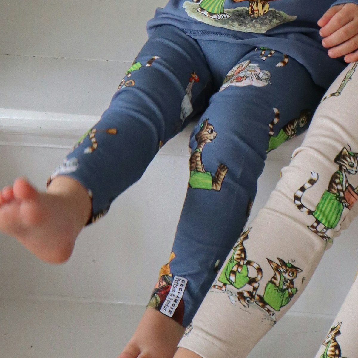 Blaue Leggings Pettersson und Findus 98/104